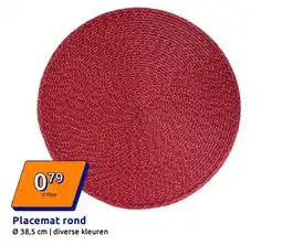 Action Placemat rond aanbieding