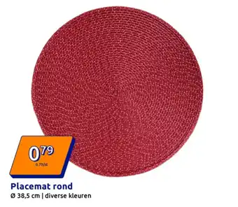 Action Placemat rond aanbieding