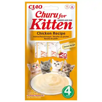 Pets Place Inaba Churu Puree Kitten - Kattensnack - Kip 4x14 g aanbieding