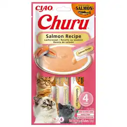 Pets Place Inaba Churu Puree - Kattensnack - Zalm 4x14 g aanbieding