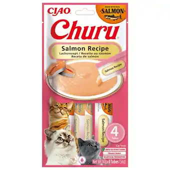 Pets Place Inaba Churu Puree - Kattensnack - Zalm 4x14 g aanbieding