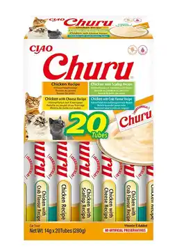 Pets Place Inaba Churu Puree Multipack - Kattensnack - Kip 20x14 g aanbieding