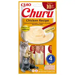 Pets Place Inaba Churu Puree Senior - Kattensnack - Kip 4x14 g aanbieding