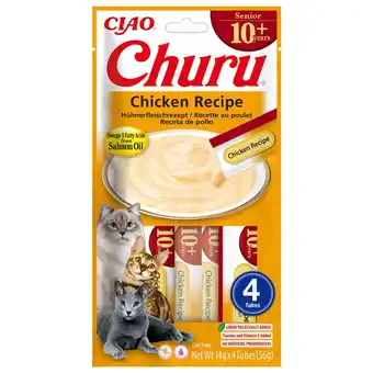 Pets Place Inaba Churu Puree Senior - Kattensnack - Kip 4x14 g aanbieding