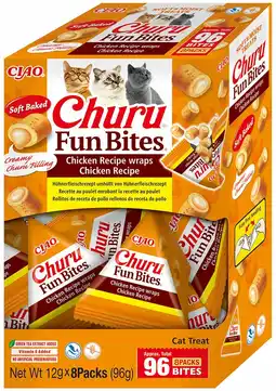 Pets Place Inaba Churu Fun Bites Chicken Wraps - Kattensnack - Kip 12x8 g aanbieding