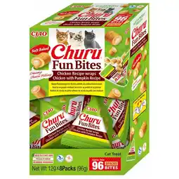 Pets Place Inaba Churu Fun Bites Chicken Wraps - Kattensnack - Kip Pompoen 12x8 g aanbieding