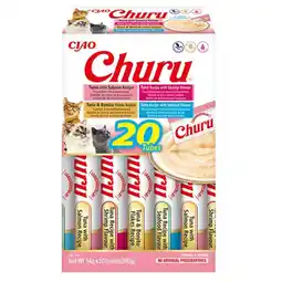 Pets Place Inaba Churu Puree Multipack - Kattensnack - Zeevruchten 20x14 g aanbieding