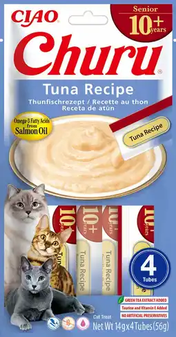 Pets Place Inaba Churu Puree Senior - Kattensnack - Tonijn 4x14 g aanbieding