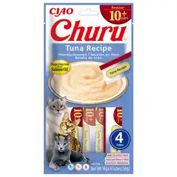 Pets Place Inaba Churu Puree Senior - Kattensnack - Tonijn 4x14 g aanbieding