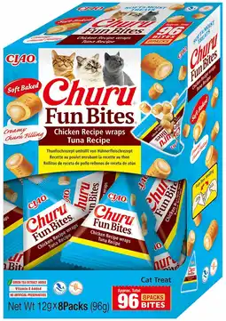 Pets Place Inaba Churu Fun Bites Chicken Wraps - Kattensnack - Tonijn 12x8 g aanbieding