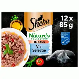 Pets Place Sheba Natures Collection In Gelei Mix Selectie Maaltijdzakjes - Kattenvoer - Vis 12x85 g aanbieding