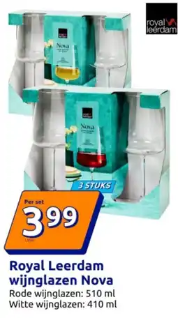 Action Royal Leerdam wijnglazen Nova aanbieding