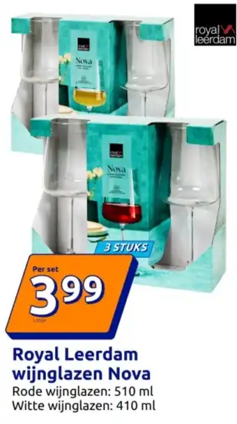 Action Royal Leerdam wijnglazen Nova aanbieding