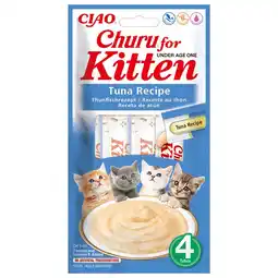Pets Place Inaba Churu Kitten - Kattensnack - Tonijn 4x14 g aanbieding