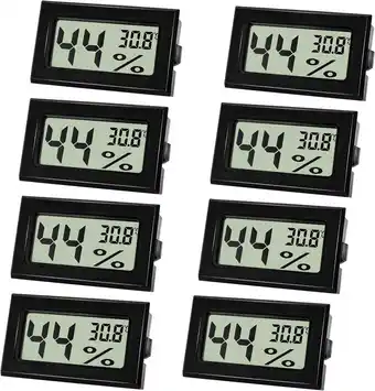 Amazon 8 stuks mini-thermometer en hygrometer binnen digitaal aanbieding