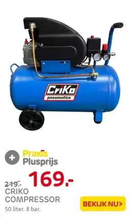 Praxis Criko compressor aanbieding