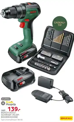 Praxis Bosch accu- schroef-/klopboormachine aanbieding