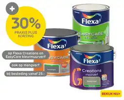 Praxis Op Flexa Creations en EasyCare kleurmuurverf aanbieding