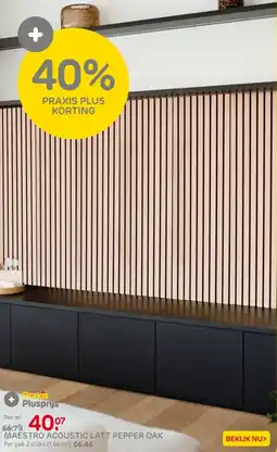 Praxis Maestro acoustic latt pepper oak aanbieding