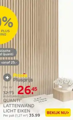Praxis Quanti lattenwand licht eiken aanbieding