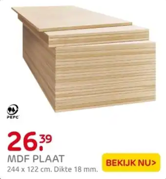 Praxis MDF Plaat aanbieding