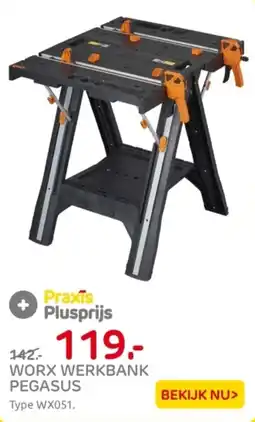 Praxis Worx werkbank pegasus aanbieding