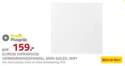 Praxis Eurom infrarood verwarmingspaneel mon soleil wifi aanbieding