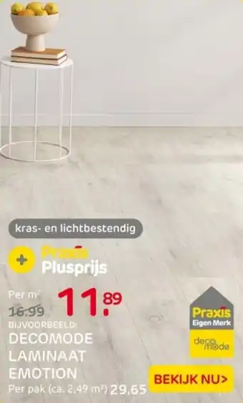 Praxis Decomode laminaat emotion aanbieding