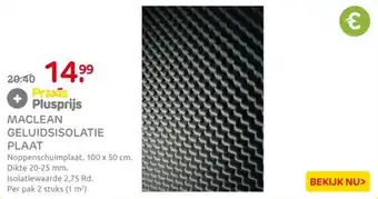 Praxis Maclean geluidsisolatie plaat aanbieding
