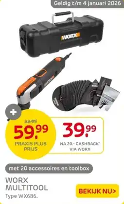 Praxis Worx multitool aanbieding