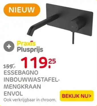 Praxis Essebagno inbouw wastafelmengkraan envol aanbieding