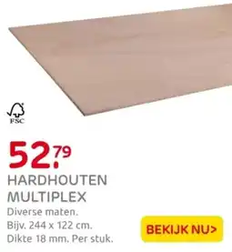 Praxis Hardhouten multiplex aanbieding