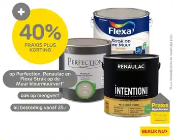 Praxis Op Perfection, Renaulac en Flexa Strak op de Muur kleurmuurverf aanbieding