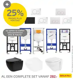 Praxis Op samen te stellen inbouwtoiletten aanbieding