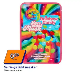 Action Selfie-gezichtsmasker aanbieding