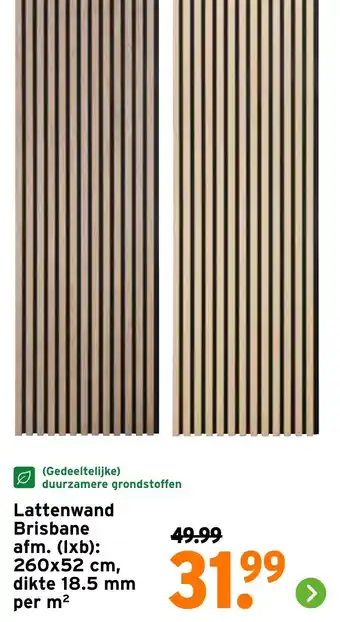 GAMMA Lattenwand Brisbane aanbieding