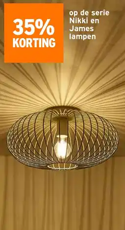 GAMMA Op de serie Nikki en James lampen aanbieding