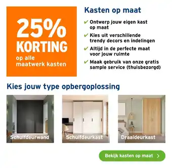 GAMMA Op alle maatwerk kasten aanbieding