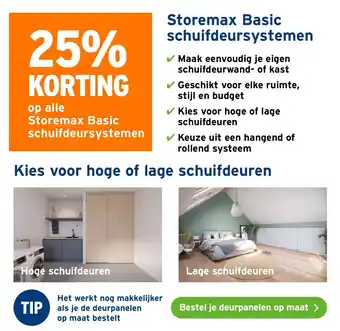 GAMMA Op alle Storemax Basic schuifdeursystemen aanbieding