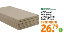 GAMMA MDF plaat aanbieding