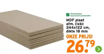 GAMMA MDF plaat aanbieding
