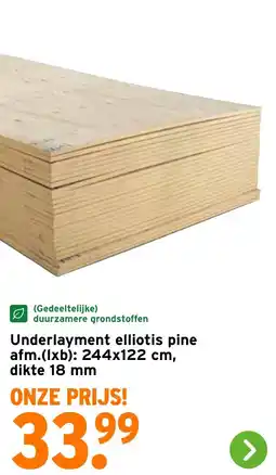 GAMMA Underlayment elliotis pine aanbieding