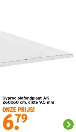 GAMMA Gyproc plafondplaat AK aanbieding
