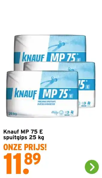 GAMMA Knauf MP 75 E spuitgips aanbieding