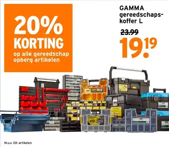 GAMMA GAMMA gereedschapskoffer L aanbieding