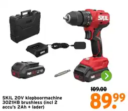 GAMMA SKIL 20V klopboormachine 3021HB brushless aanbieding