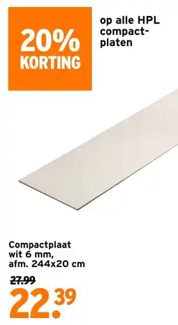 GAMMA Compactplaat wit aanbieding
