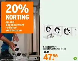 GAMMA Speedcomfort radiatorventilator Mono aanbieding