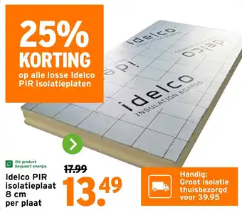 GAMMA Idelco PIR isolatieplaat aanbieding