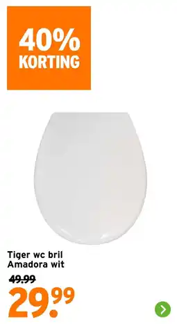 GAMMA Tiger wc bril Amadora wit aanbieding